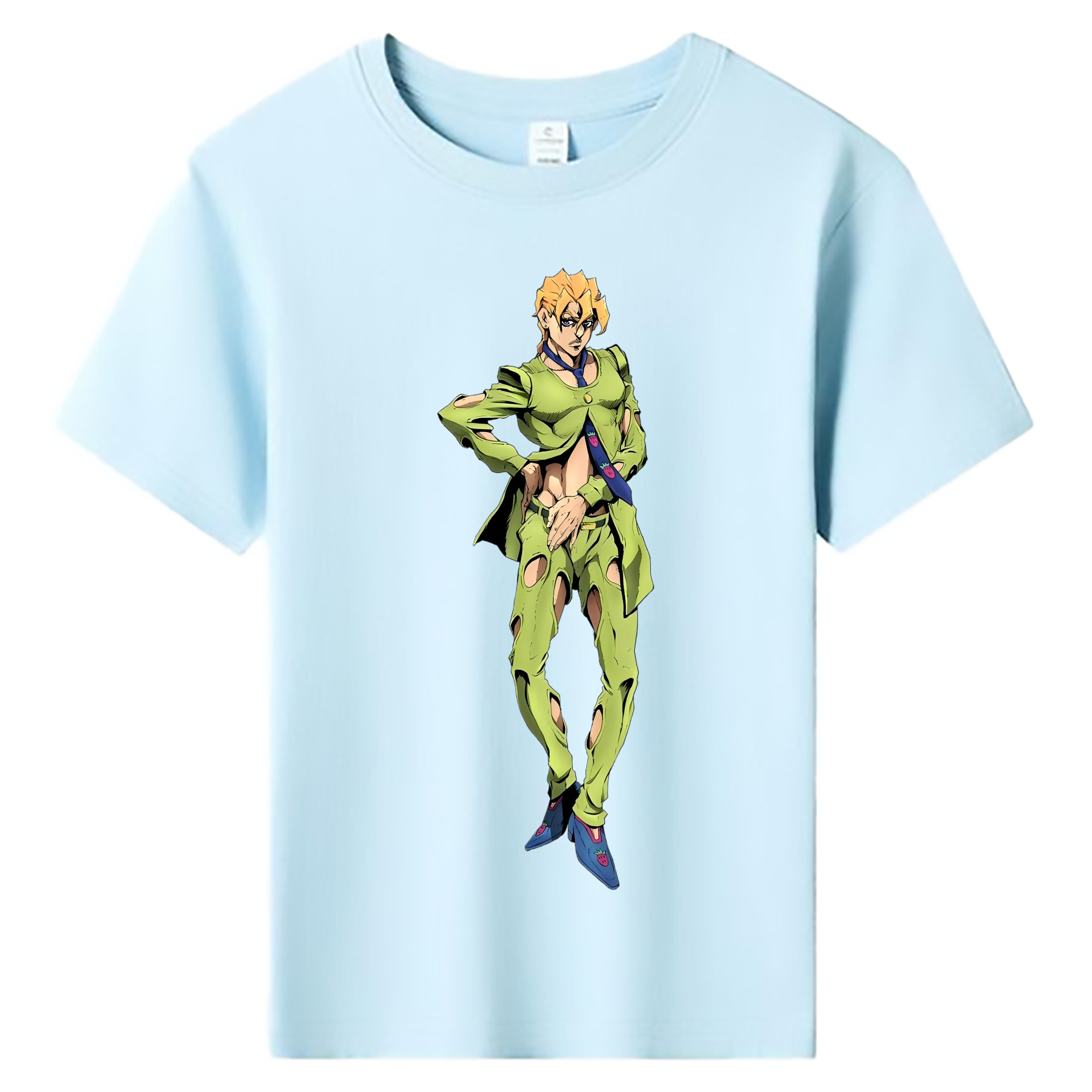 （画像用） ジョジョの奇妙な冒険 パンナコッタ?フー JoJo's Bizarre Adventure Pannacotta Fugo 綿100％キッズTシャツ（フロントプリント）
